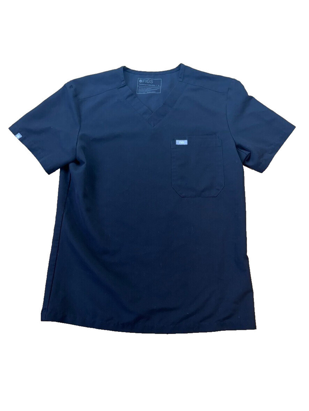 Figs Technical Collection Scrub Top Womens S Catarina Black Pocket